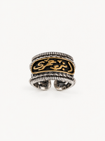 Two-Tone Arabic Calligraphy Ring