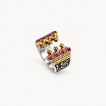 Crowned Arabic Calligraphy Ring