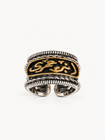 Two-Tone Arabic Calligraphy Ring