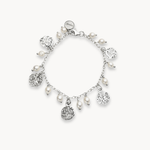 Pearl Calligraphy Charm Bracelet