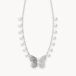 Luna Butterfly Pearl Necklace