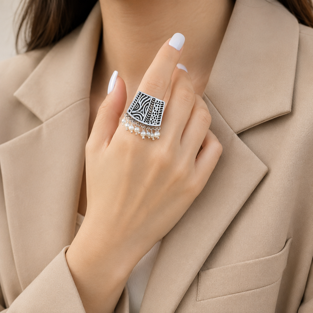 Pearl Heritage Silver Ring