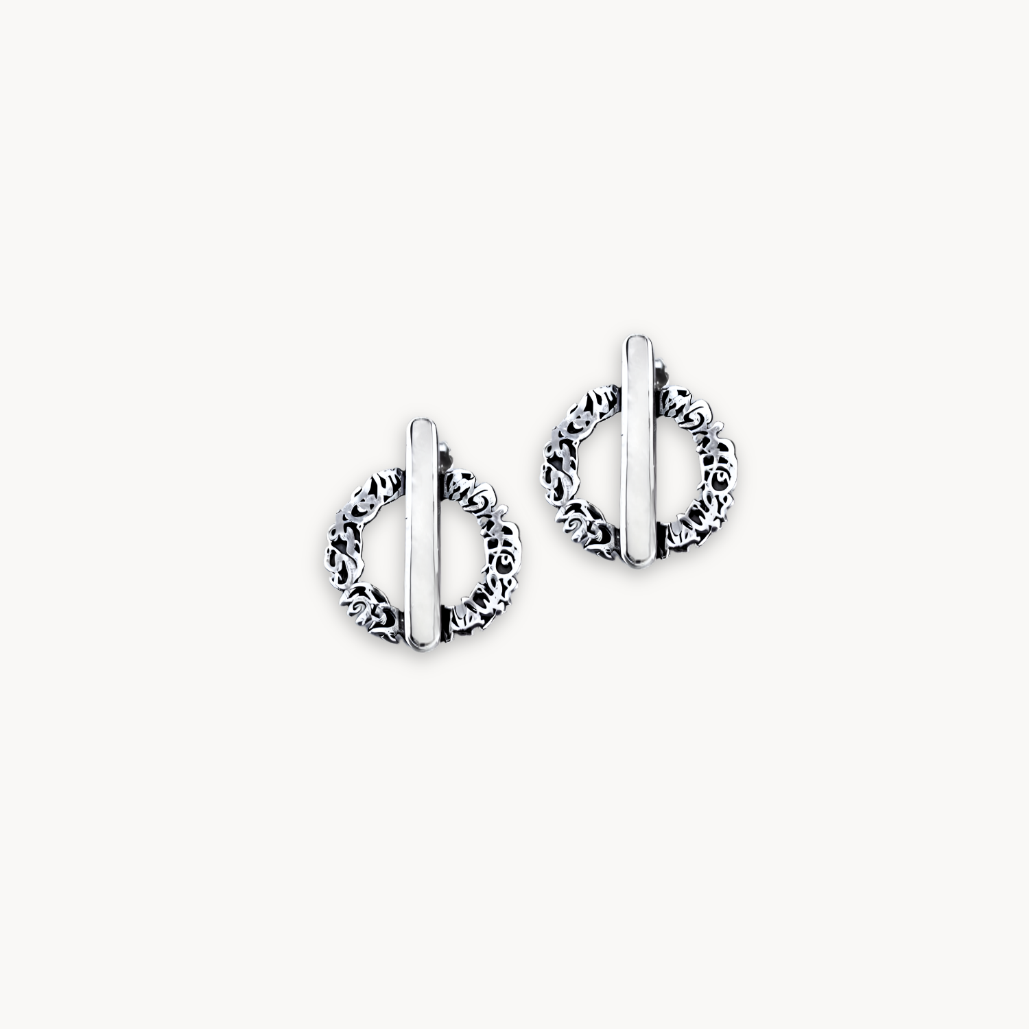 Unity Circle Calligraphy Earrings