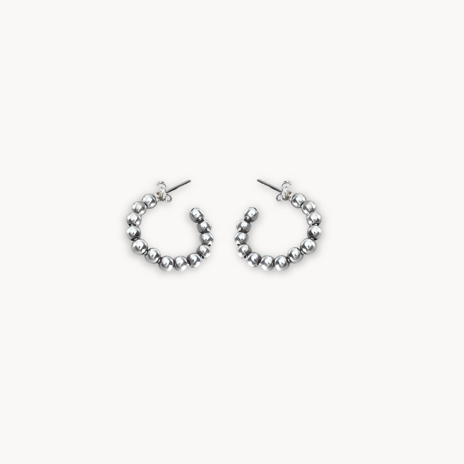 Classic Beaded Hoop Earrings