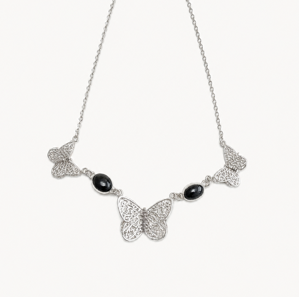 Butterfly Noir Elegance Necklace