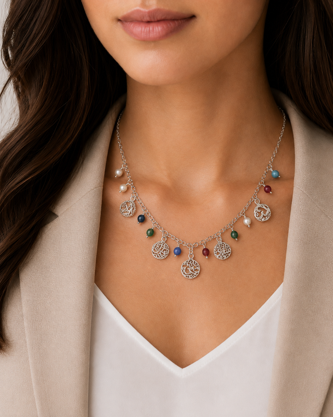 Pearl Calligraphy Necklace