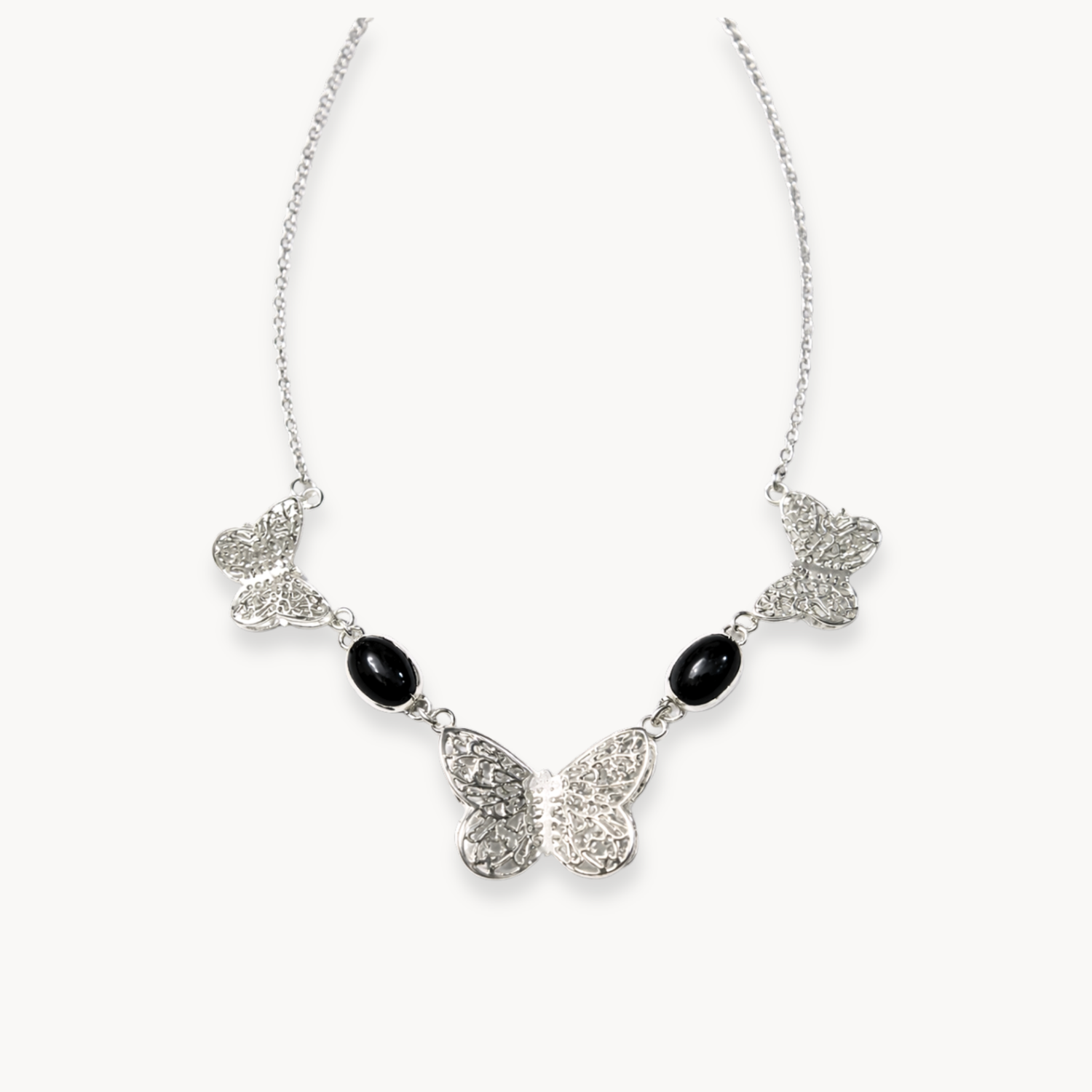 Butterfly Noir Elegance Necklace